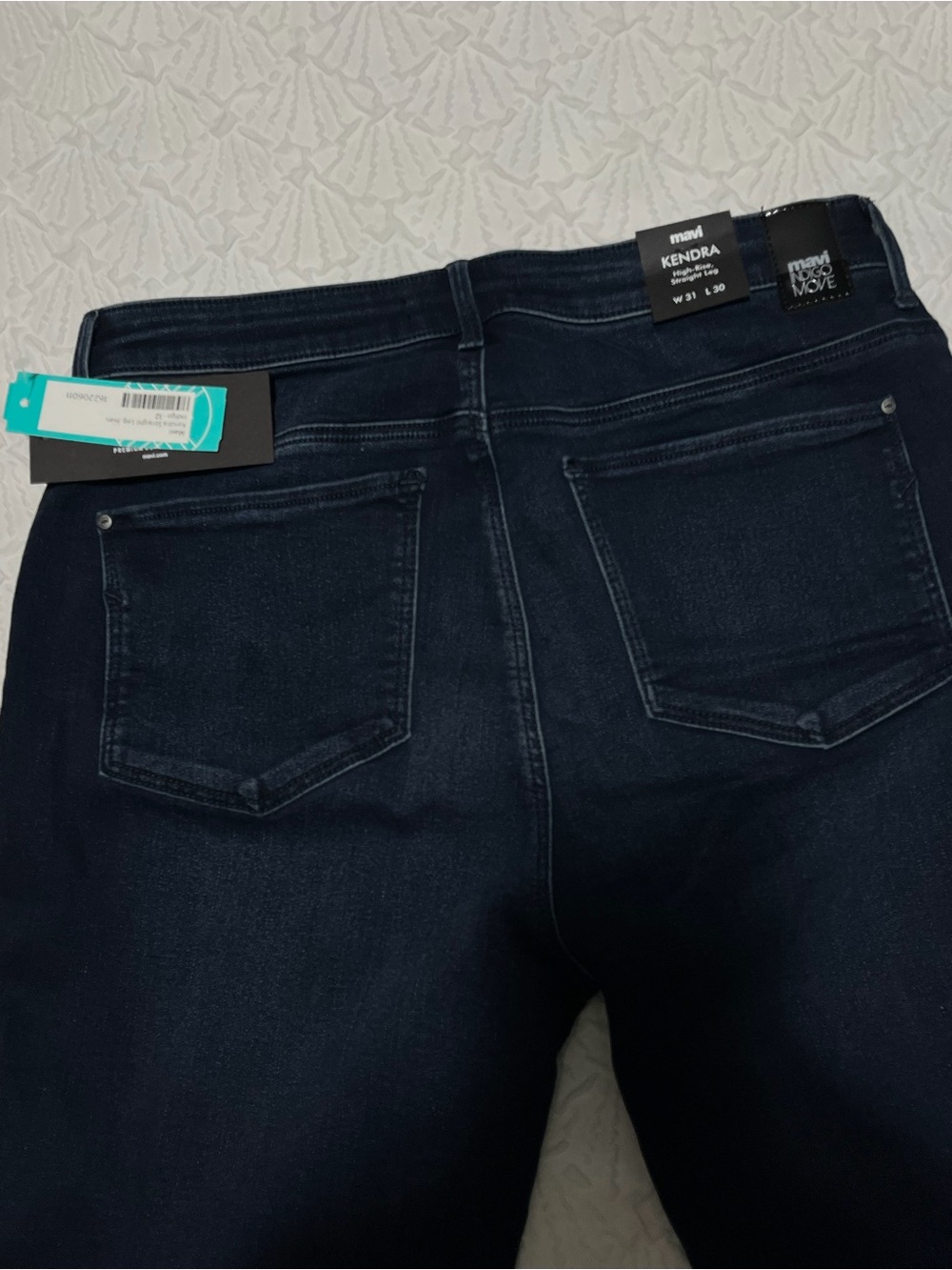 Mavi Kendra Indigo Move High Rise Straight Leg Jeans